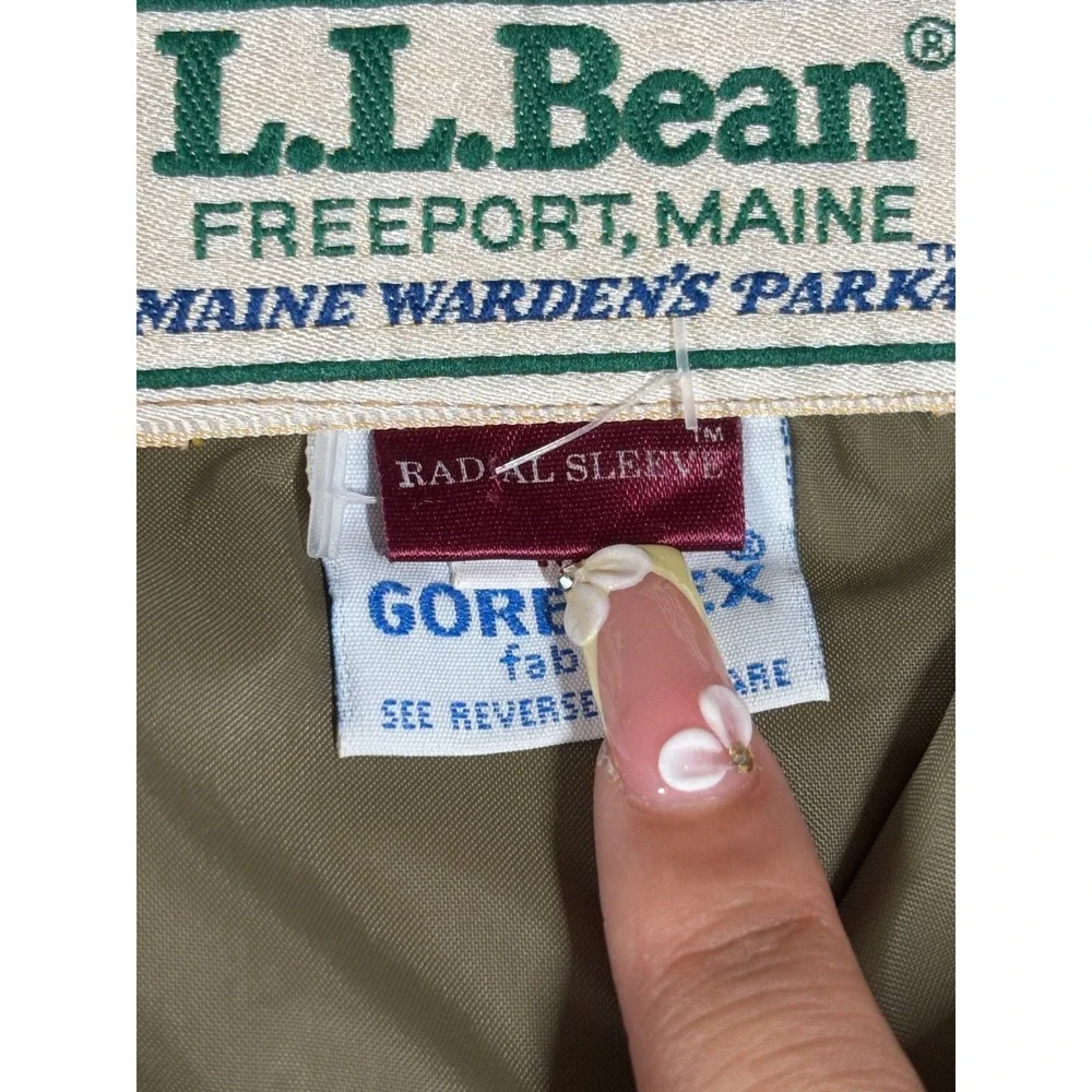 LL Bean‎ Maine Wardens Parka Mens M Green Gore-Tex Vintage Made in USA Jacket